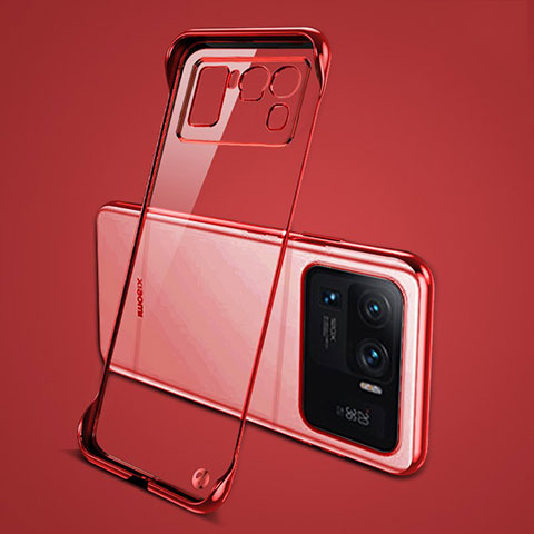 Carcasa Dura Cristal Plastico Funda Rigida Transparente H04 para Xiaomi Mi 11 Ultra 5G Rojo