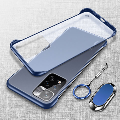 Carcasa Dura Cristal Plastico Funda Rigida Transparente H04 para Xiaomi Mi 11i 5G (2022) Azul