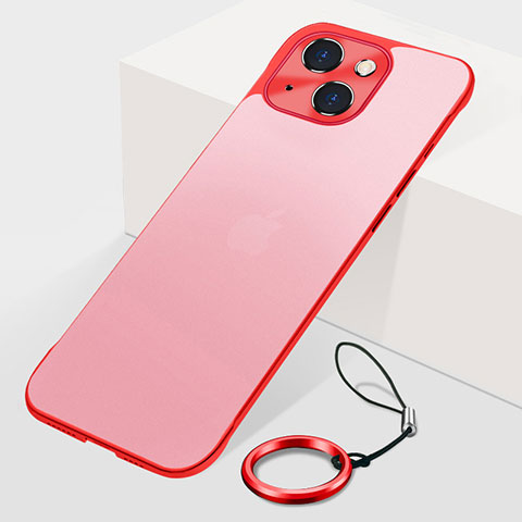 Carcasa Dura Cristal Plastico Funda Rigida Transparente H07 para Apple iPhone 14 Rojo