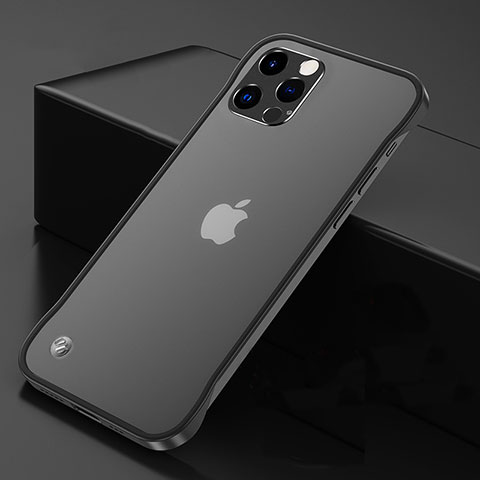 Carcasa Dura Cristal Plastico Funda Rigida Transparente H07 para Apple iPhone 15 Pro Max Negro