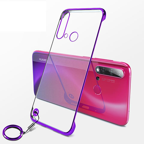 Carcasa Dura Cristal Plastico Funda Rigida Transparente K01 para Huawei Nova 5i Morado