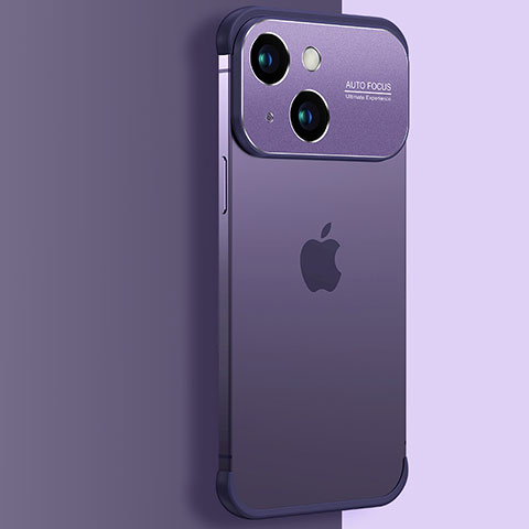 Carcasa Dura Cristal Plastico Funda Rigida Transparente QC3 para Apple iPhone 13 Morado