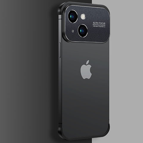 Carcasa Dura Cristal Plastico Funda Rigida Transparente QC3 para Apple iPhone 14 Negro