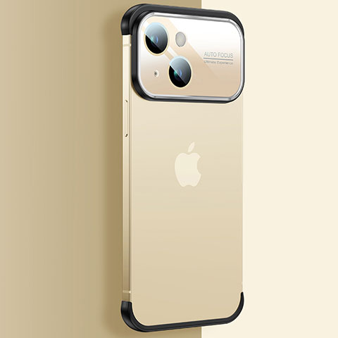Carcasa Dura Cristal Plastico Funda Rigida Transparente QC4 para Apple iPhone 13 Oro