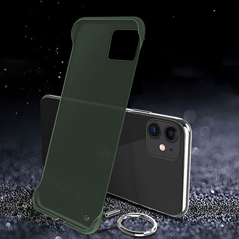 Carcasa Dura Cristal Plastico Funda Rigida Transparente S01 para Apple iPhone 11 Verde