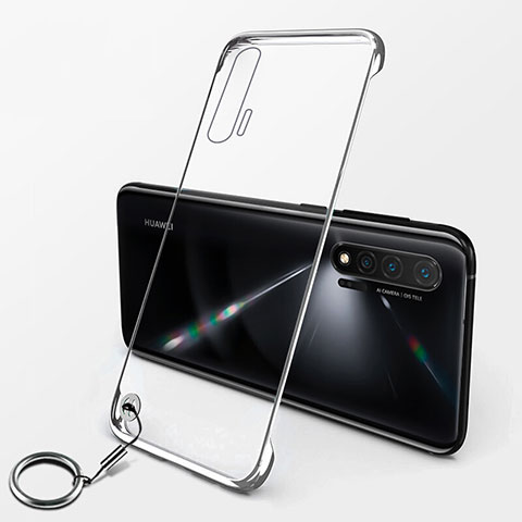 Carcasa Dura Cristal Plastico Funda Rigida Transparente S01 para Huawei Nova 6 Plata