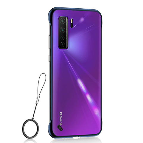 Carcasa Dura Cristal Plastico Funda Rigida Transparente S01 para Huawei Nova 7 SE 5G Azul