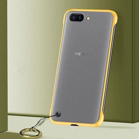 Carcasa Dura Cristal Plastico Funda Rigida Transparente S01 para Oppo R15X Amarillo