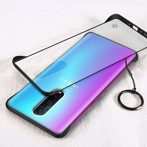 Carcasa Dura Cristal Plastico Funda Rigida Transparente S01 para Oppo R17 Pro Negro