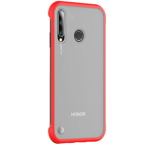 Carcasa Dura Cristal Plastico Funda Rigida Transparente S02 para Huawei Honor 20E Rojo