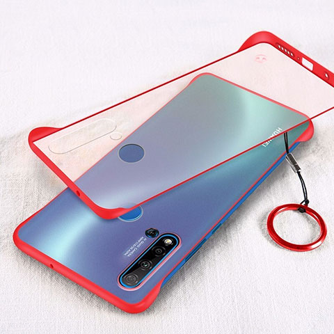 Carcasa Dura Cristal Plastico Funda Rigida Transparente S02 para Huawei P20 Lite (2019) Rojo
