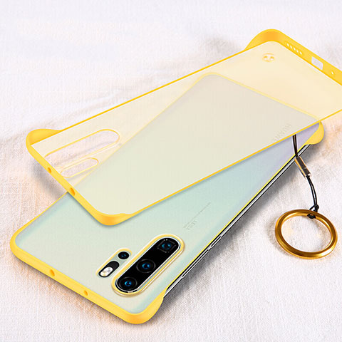 Carcasa Dura Cristal Plastico Funda Rigida Transparente S02 para Huawei P30 Pro Amarillo