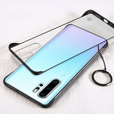 Carcasa Dura Cristal Plastico Funda Rigida Transparente S02 para Huawei P30 Pro Negro