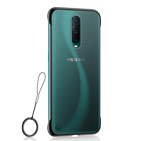 Carcasa Dura Cristal Plastico Funda Rigida Transparente S02 para Oppo R17 Pro Negro