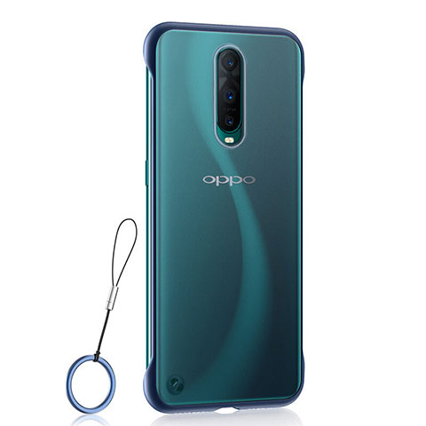 Carcasa Dura Cristal Plastico Funda Rigida Transparente S02 para Oppo RX17 Pro Azul