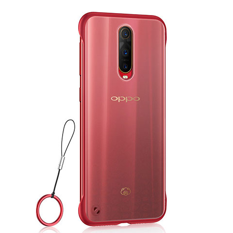 Carcasa Dura Cristal Plastico Funda Rigida Transparente S02 para Oppo RX17 Pro Rojo