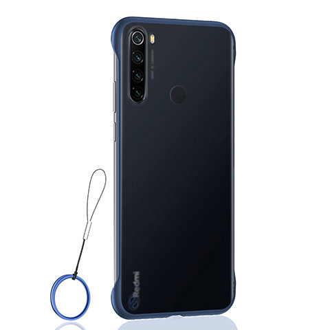 Carcasa Dura Cristal Plastico Funda Rigida Transparente S02 para Xiaomi Redmi Note 8 (2021) Azul