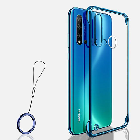 Carcasa Dura Cristal Plastico Funda Rigida Transparente S03 para Huawei Nova 5i Azul