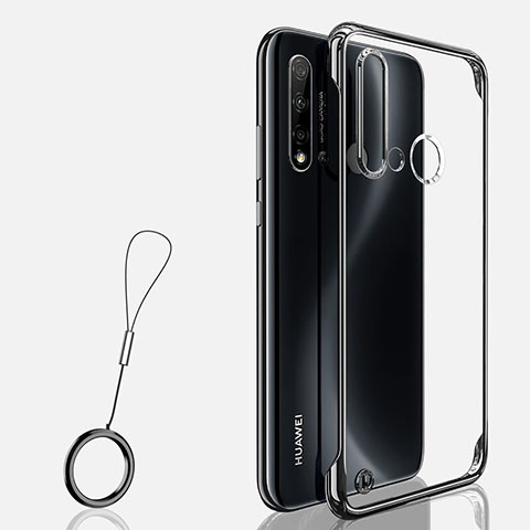 Carcasa Dura Cristal Plastico Funda Rigida Transparente S03 para Huawei P20 Lite (2019) Negro