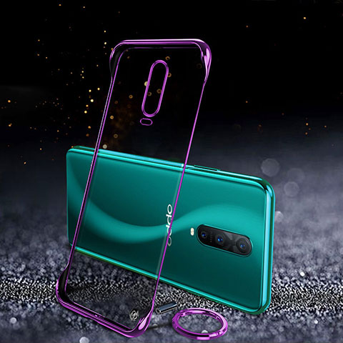 Carcasa Dura Cristal Plastico Funda Rigida Transparente S03 para Oppo R17 Pro Morado