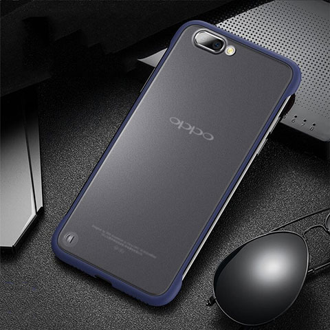 Carcasa Dura Cristal Plastico Funda Rigida Transparente S03 para Oppo RX17 Neo Azul