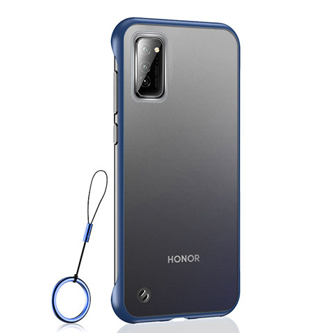 Carcasa Dura Cristal Plastico Funda Rigida Transparente S04 para Huawei Honor V30 Pro 5G Azul