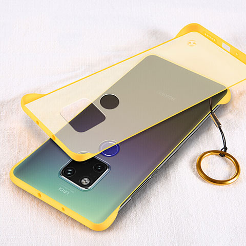 Carcasa Dura Cristal Plastico Funda Rigida Transparente S04 para Huawei Mate 20 X 5G Amarillo