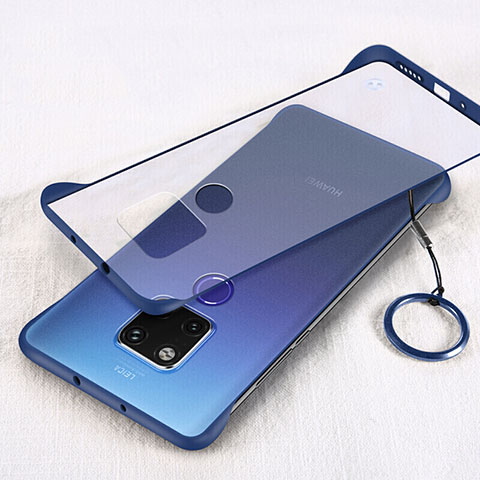 Carcasa Dura Cristal Plastico Funda Rigida Transparente S04 para Huawei Mate 20 X 5G Azul