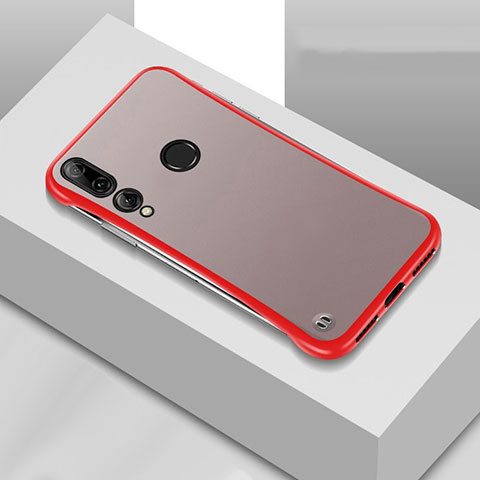 Carcasa Dura Cristal Plastico Funda Rigida Transparente S04 para Huawei P Smart+ Plus (2019) Rojo