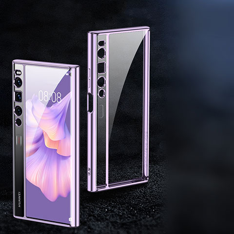 Carcasa Dura Cristal Plastico Rigida Transparente AC1 para Huawei Mate Xs 2 Morado