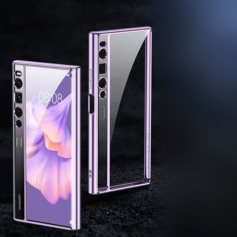 Carcasa Dura Cristal Plastico Rigida Transparente C01 para Huawei Mate Xs 2 Morado