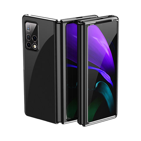 Carcasa Dura Cristal Plastico Rigida Transparente QH1 para Huawei Mate X2 Negro