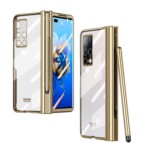 Carcasa Dura Cristal Plastico Rigida Transparente ZL2 para Huawei Mate X2 Oro