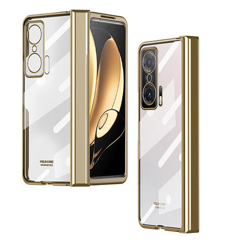 Carcasa Dura Cristal Plastico Rigida Transparente ZL3 para Huawei Honor Magic V 5G Oro