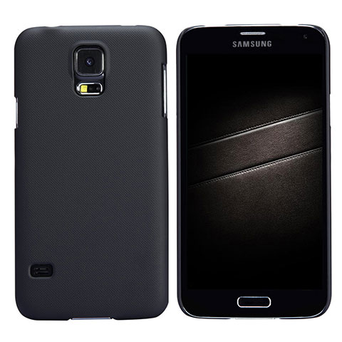 Carcasa Dura Plastico Rigida Mate M02 para Samsung Galaxy S5 Duos Plus Negro