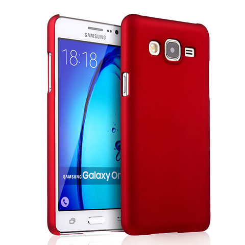 Carcasa Dura Plastico Rigida Mate para Samsung Galaxy On5 G550FY Rojo