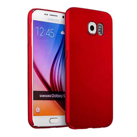 Carcasa Dura Plastico Rigida Mate para Samsung Galaxy S6 SM-G920 Rojo