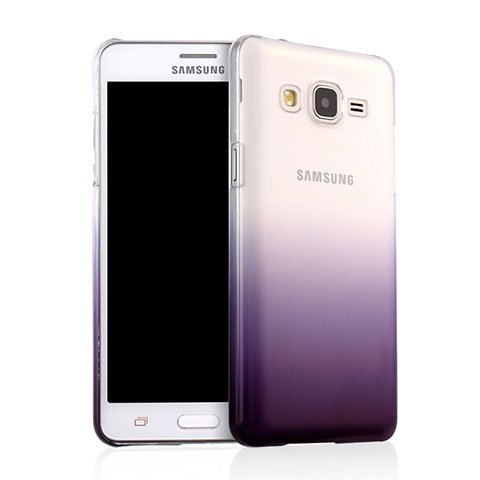 Carcasa Dura Plastico Rigida Transparente Gradient para Samsung Galaxy On5 G550FY Morado