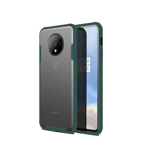 Carcasa Dura Ultrafina Transparente Funda Mate para OnePlus 7T Verde