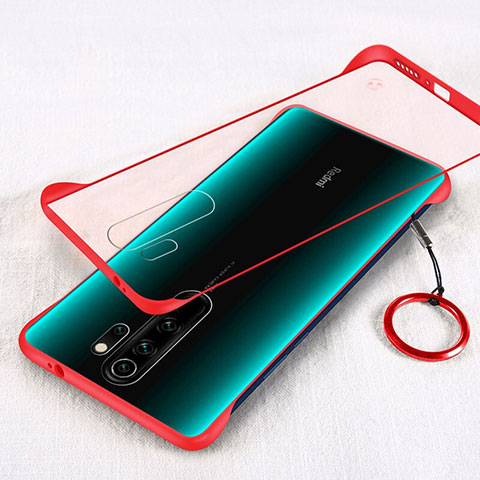 Carcasa Dura Ultrafina Transparente Funda Mate para Xiaomi Redmi Note 8 Pro Rojo