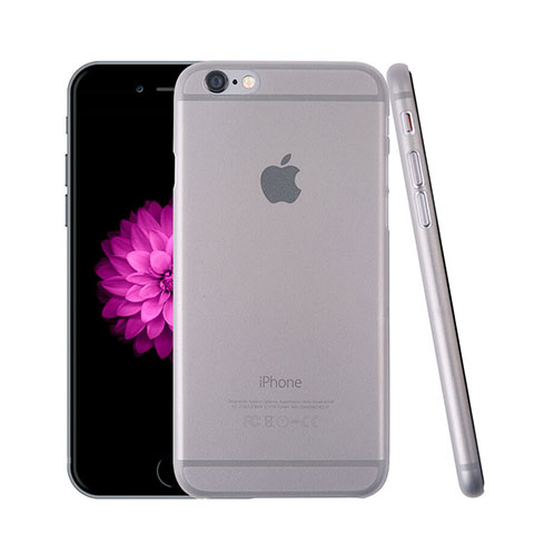 Carcasa Dura Ultrafina Transparente Mate para Apple iPhone 6 Plus Gris