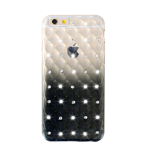 Carcasa Gel Ultrafina Transparente Gradiente Diamante para Apple iPhone 6S Plus Negro