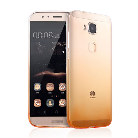 Carcasa Gel Ultrafina Transparente Gradiente para Huawei G8 Amarillo