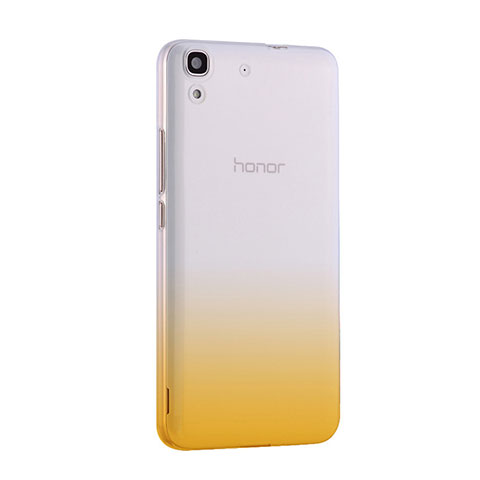 Carcasa Gel Ultrafina Transparente Gradiente para Huawei Honor 4A Amarillo