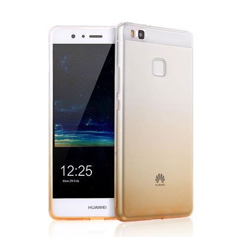 Carcasa Gel Ultrafina Transparente Gradiente para Huawei P9 Lite Amarillo