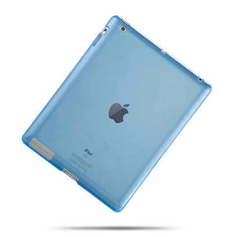 Carcasa Gel Ultrafina Transparente para Apple iPad 2 Azul Cielo