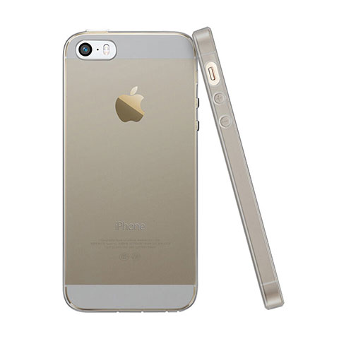 Carcasa Gel Ultrafina Transparente para Apple iPhone 5 Gris