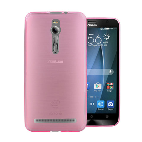 Carcasa Gel Ultrafina Transparente para Asus Zenfone 2 ZE551ML ZE550ML Rosa