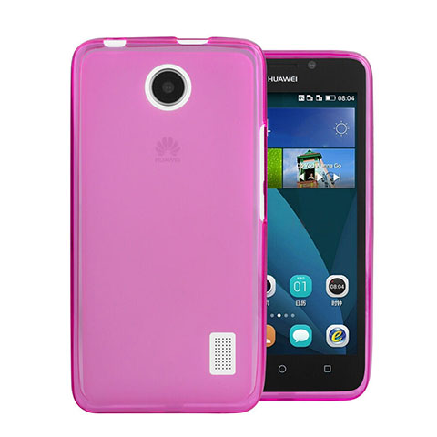 Carcasa Gel Ultrafina Transparente para Huawei Ascend Y635 Dual SIM Rosa