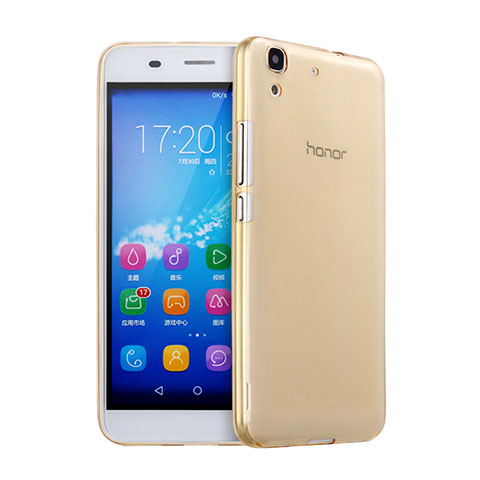 Carcasa Gel Ultrafina Transparente para Huawei Y6 Oro